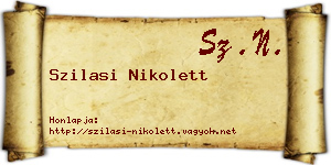 Szilasi Nikolett névjegykártya