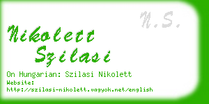 nikolett szilasi business card